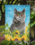 British Shorthair in Sunflowers Garden Flag 2-Sided 2-Ply