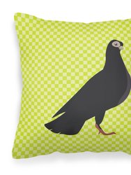 Budapest Highflyer Pigeon Green Fabric Decorative Pillow