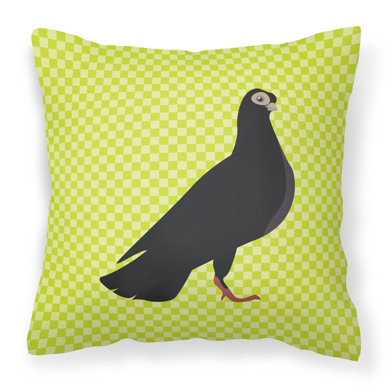 Budapest Highflyer Pigeon Green Fabric Decorative Pillow