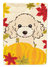 Buff Poodle Thanksgiving Garden Flag 2-Sided 2-Ply