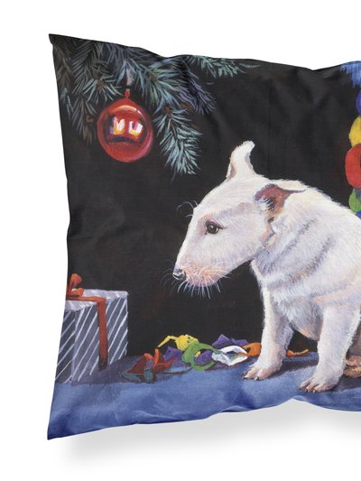 Caroline's Treasures Bull Terrier under the Christmas Tree Fabric Standard Pillowcase product