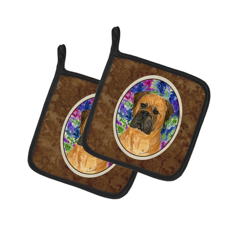 Bullmastiff Pair of Pot Holders