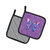 Butterfly on Purple Pair of Pot Holders