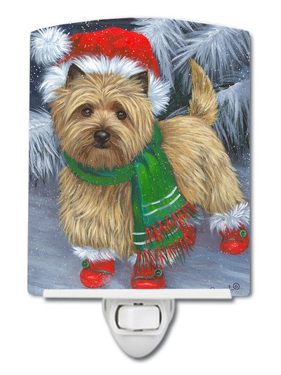 Caroline's Treasures Cairn Terrier Christmas Red Boots Ceramic Night Light product