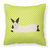 California White Rabbit Green Fabric Decorative Pillow