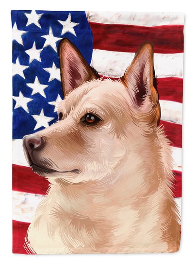 Caroline's Treasures Canaan Dog American Flag Garden Flag 2-Sided 2-Ply product