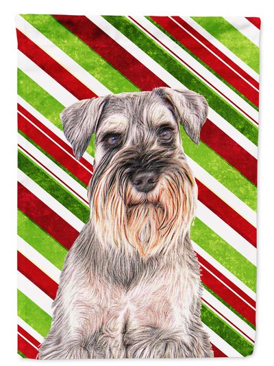 Caroline's Treasures Candy Cane Holiday Christmas Schnauzer Garden Flag 2-Sided 2-Ply product