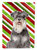 Candy Cane Holiday Christmas Schnauzer Garden Flag 2-Sided 2-Ply