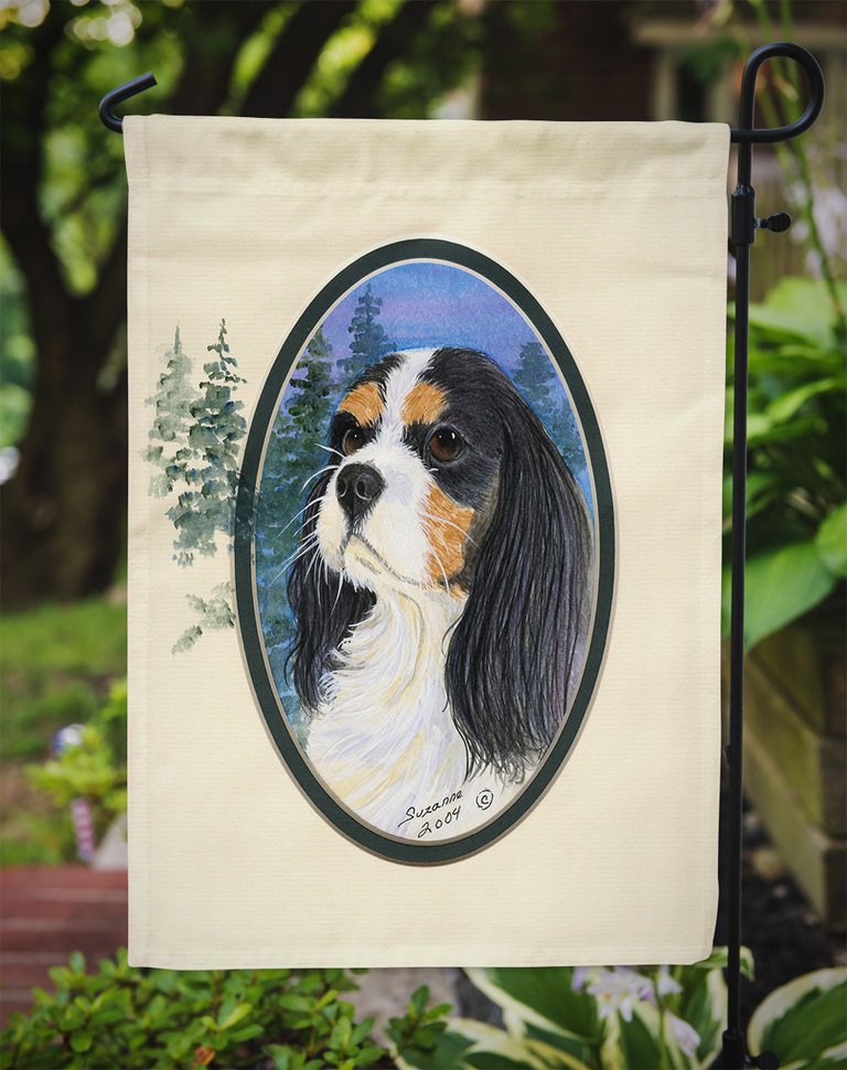 Cavalier Spaniel Garden Flag 2-Sided 2-Ply