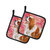 Cavalier Spaniel Love Pair of Pot Holders