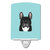 Checkerboard Blue French Bulldog Ceramic Night Light