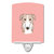 Checkerboard Pink Borzoi Ceramic Night Light