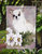 Chihuahua White Flowers Garden Flag 2-Sided 2-Ply