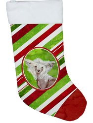 Chinese Crested Candy Cane Holiday Christmas Christmas Stocking