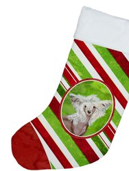 Chinese Crested Candy Cane Holiday Christmas Christmas Stocking