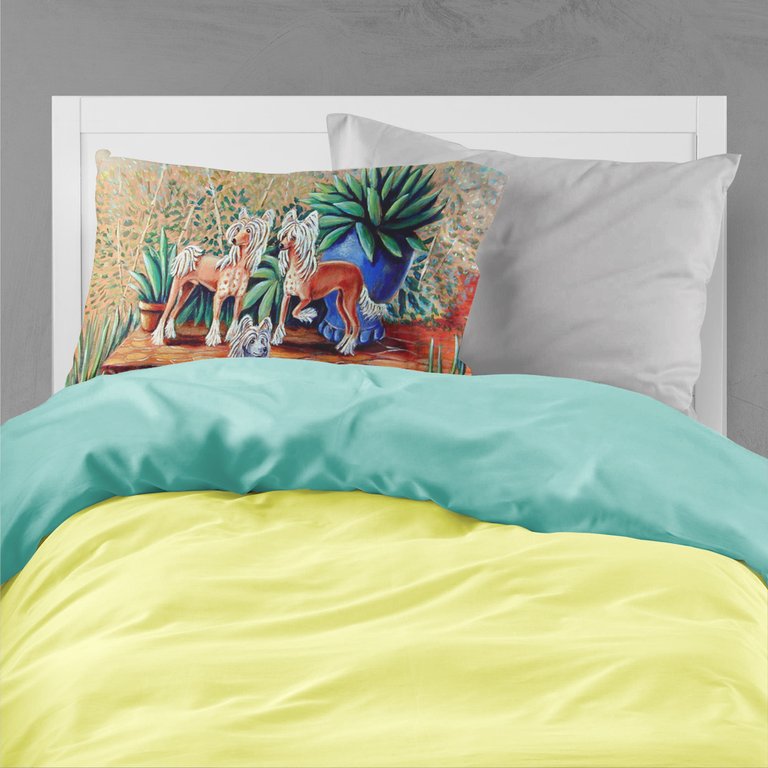 Chinese Crested  Fabric Standard Pillowcase