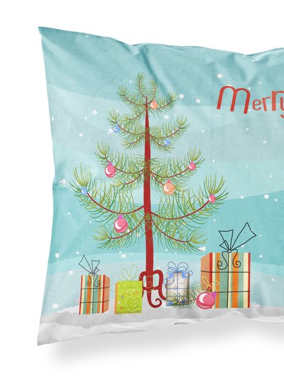 Caroline's Treasures Chinese Crested Merry Christmas Tree Fabric Standard Pillowcase product