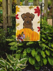 Chocolate Labrador Thanksgiving Garden Flag 2-Sided 2-Ply