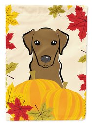 Chocolate Labrador Thanksgiving Garden Flag 2-Sided 2-Ply