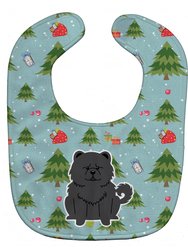 Christmas Chow Chow Black Baby Bib