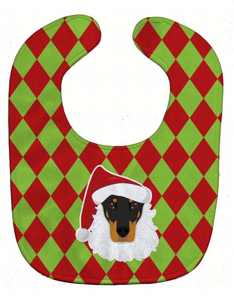 Christmas Doberman Baby Bib