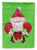 Christmas Fleur De Lis Santa Claus Garden Flag 2-Sided 2-Ply