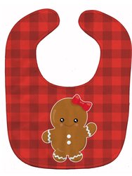 Christmas Gingerbread Girl Baby Bib