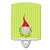 Christmas Gnome Flowers Ceramic Night Light