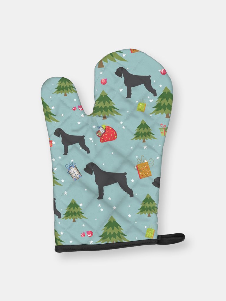 Christmas Oven Mitt With Dog Breed - Schnauzer
