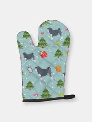Christmas Oven Mitt With Dog Breed - Lowchen