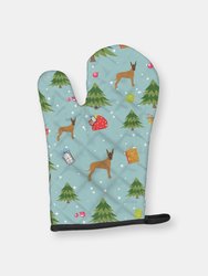 Christmas Oven Mitt With Dog Breed - Great Dane- Cropped Ears - Brindle
