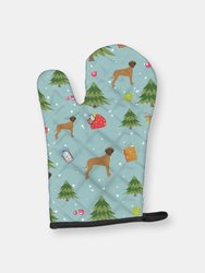 Christmas Oven Mitt With Dog Breed - Great Dane- Natural Ears - Brindle