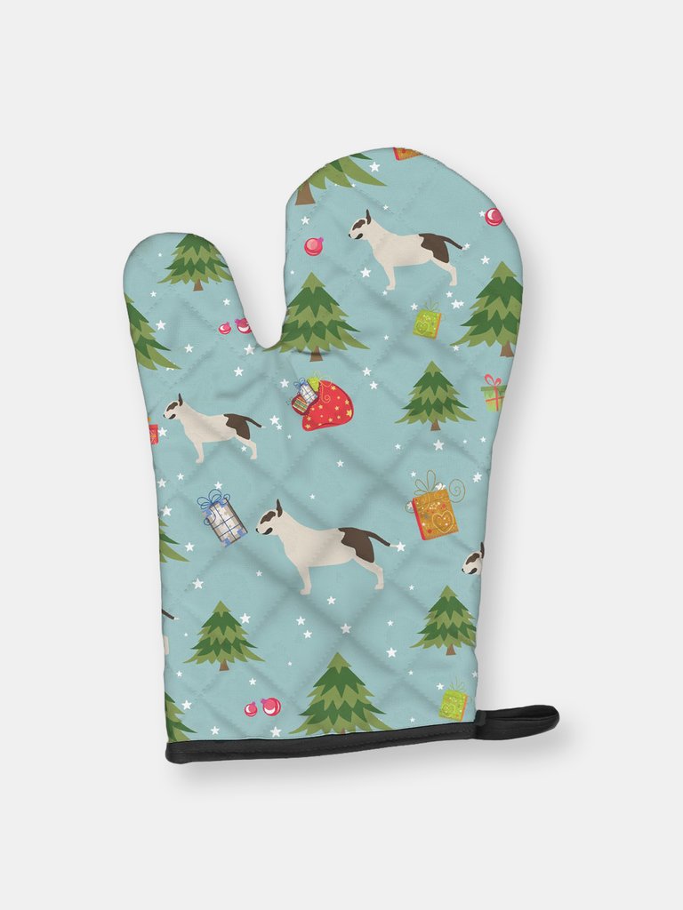 Christmas Oven Mitt With Dog Breed - Bull Terrier