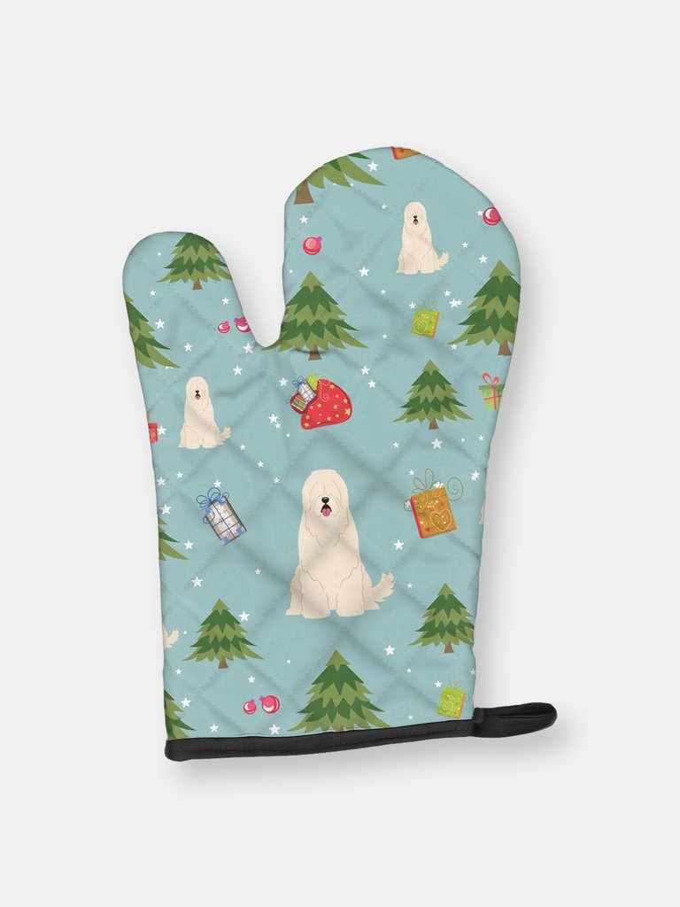 Christmas Oven Mitt With Dog Breed - South Russian Sheepdog