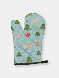 Christmas Oven Mitt With Dog Breed - Chihuahua - Tan