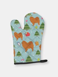 Christmas Oven Mitt With Dog Breed - Chow Chow