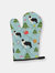 Christmas Oven Mitt With Dog Breed - Standing Border Collie - Black and White