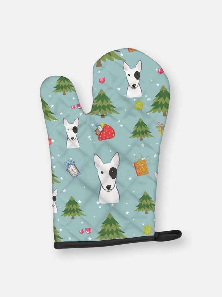 Christmas Oven Mitt With Dog Breed - Bull Terrier
