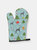 Christmas Oven Mitt With Dog Breed - Great Dane- Cropped Ears - Blue