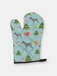 Christmas Oven Mitt With Dog Breed - German Wirehaired Pointer