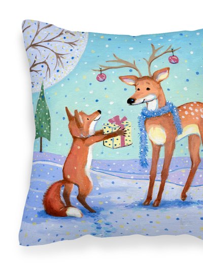 Caroline's Treasures Christmas Present from the Fox Fabric Decorative Pillow product