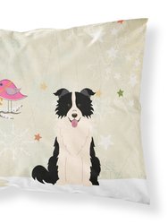 Christmas Presents between Friends Border Collie - Black and White Fabric Standard Pillowcase