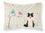 Christmas Presents between Friends Border Collie - Black and White Fabric Standard Pillowcase