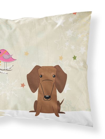 Caroline's Treasures Christmas Presents between Friends Dachshund - Red Fabric Standard Pillowcase product