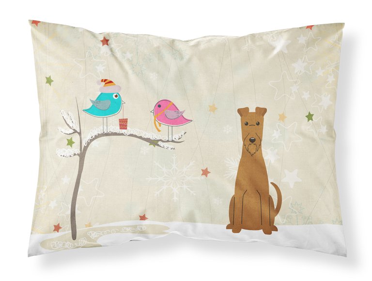 Christmas Presents between Friends Irish Terrier Fabric Standard Pillowcase