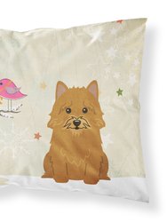 Christmas Presents between Friends Norwich Terrier Fabric Standard Pillowcase