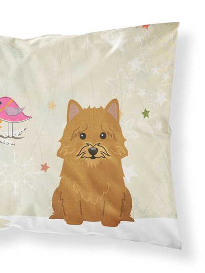 Caroline's Treasures Christmas Presents between Friends Norwich Terrier Fabric Standard Pillowcase product