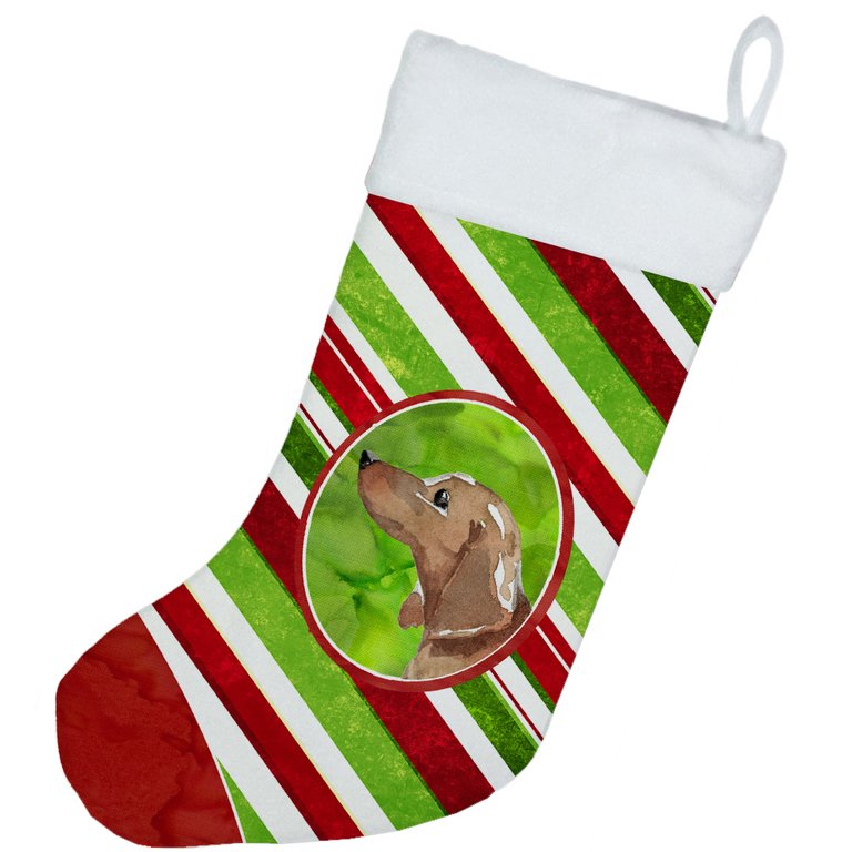 Christmas Snowflakes Red Dachshund Christmas Stocking