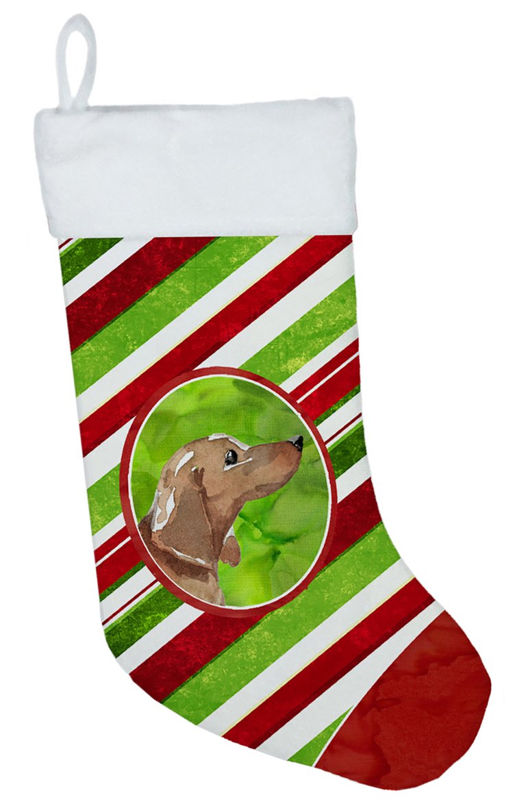 Christmas Snowflakes Red Dachshund Christmas Stocking