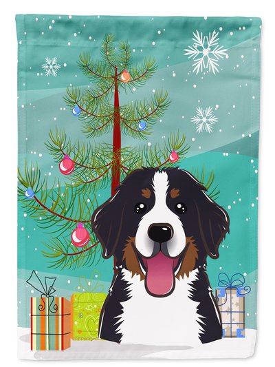 Caroline's Treasures Christmas Tree and Bernese Mountain Dog Garden Flag 2-Sided 2-Ply - BB1609GF product